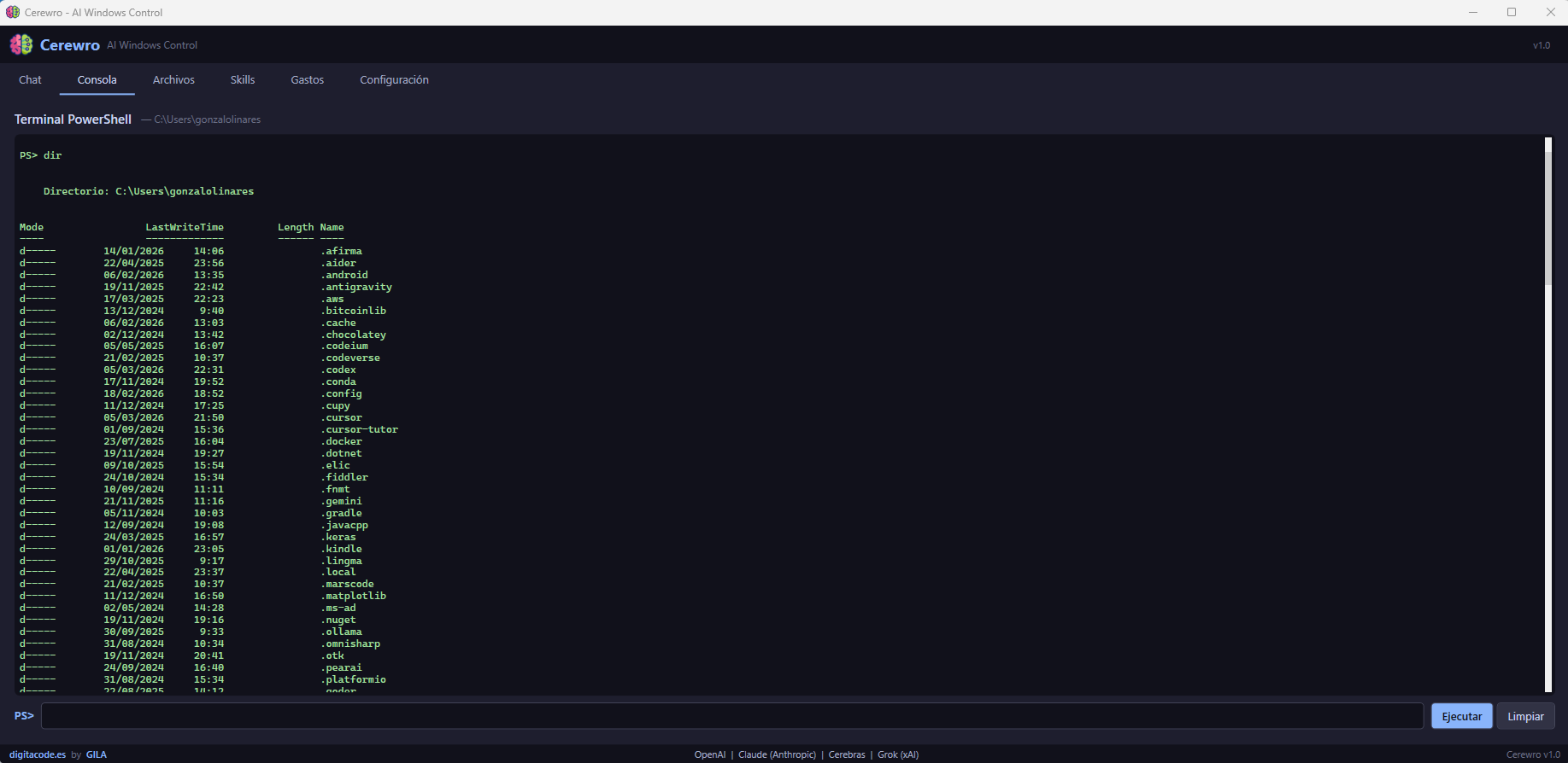Cerewro: generación de imágenes y herramientas de IA en Windows